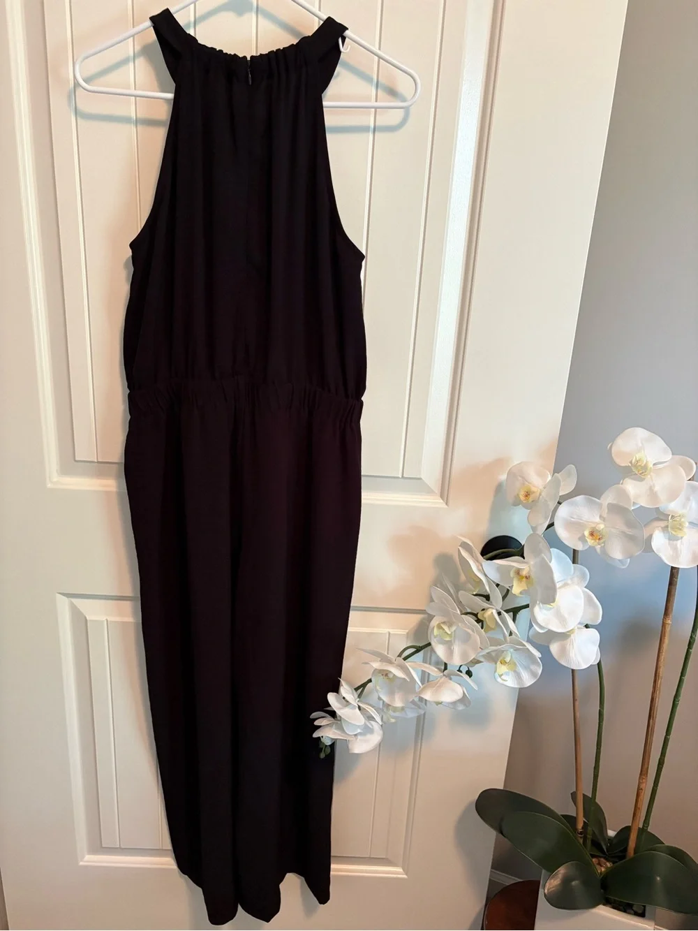MICHAEL Michael Kors Black Logo Hardware Drawstring Waist Jumpsuit M